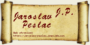 Jaroslav Peslać vizit kartica